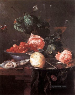  fruit Oil Painting - Still Life With Fruits 1652 Dutch Baroque Jan Davidsz de Heem